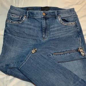 White House Black Market Mid Rise Skinny Ankle Everyday Soft jeans size 14